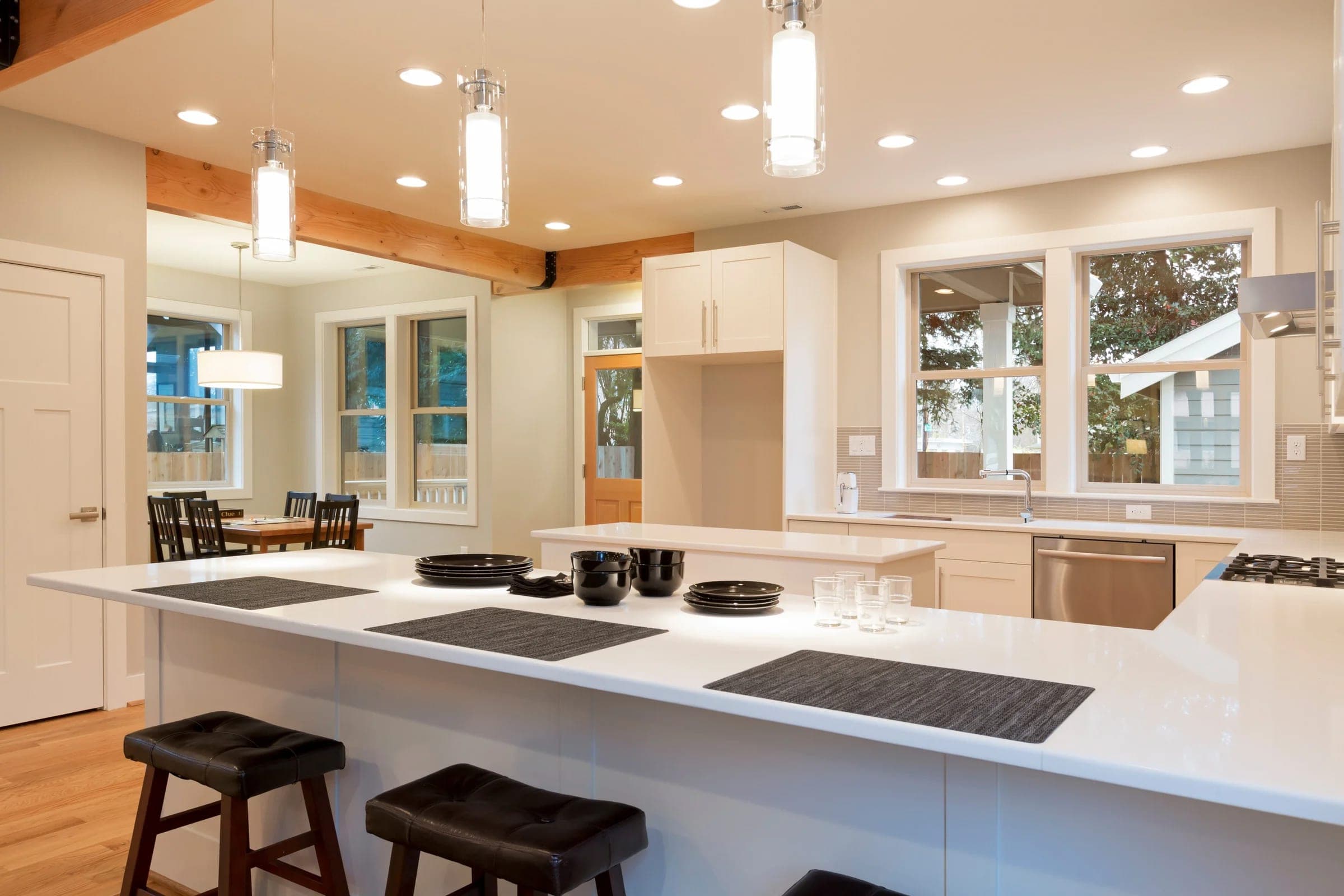 Modern finished basement kitchenette concept for an in-law suite